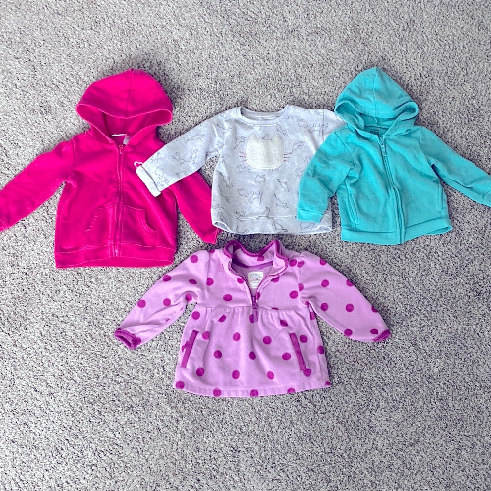 18-24m girls sweatshirt/fleece lot